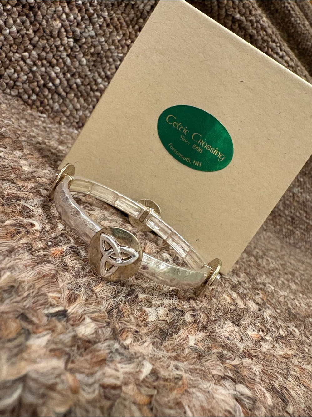 Celtic Crossing Silver Tone Celtic Knot Bracelet